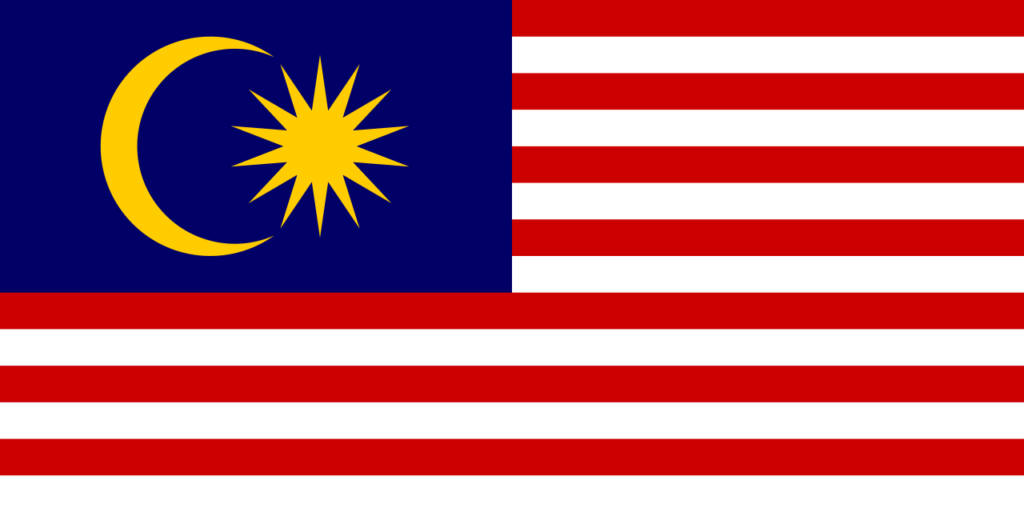 イギリス配色のマレーシアの国旗