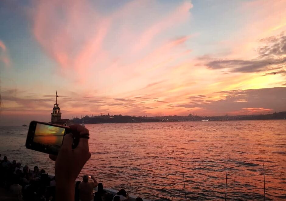 トルコ：夕日をスマホで撮る