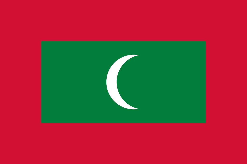 国旗：モルディブ