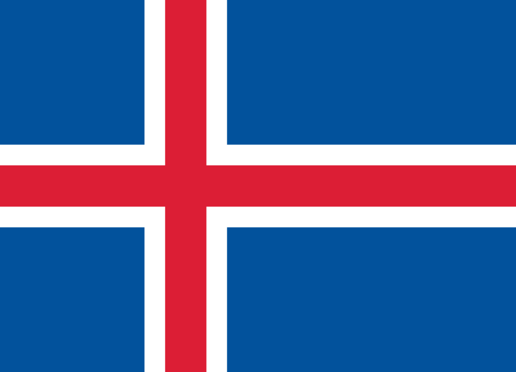 国旗：アイスランド