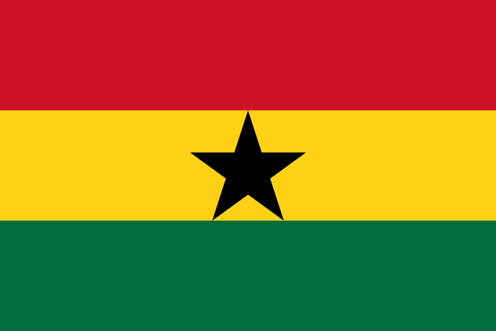 国旗：ガーナ