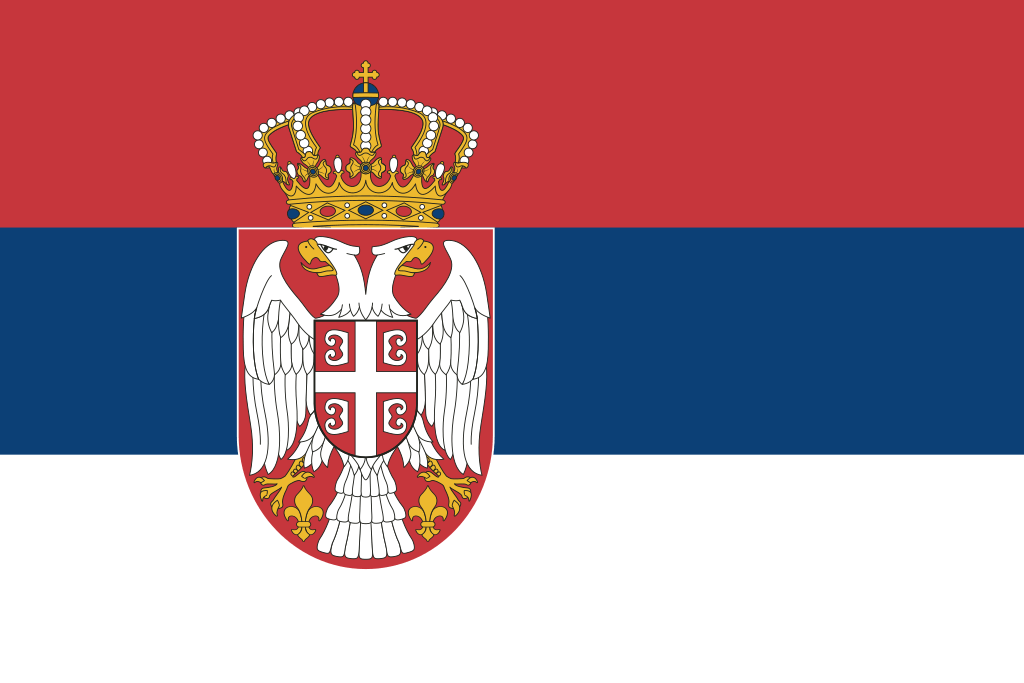 国旗：セルビア