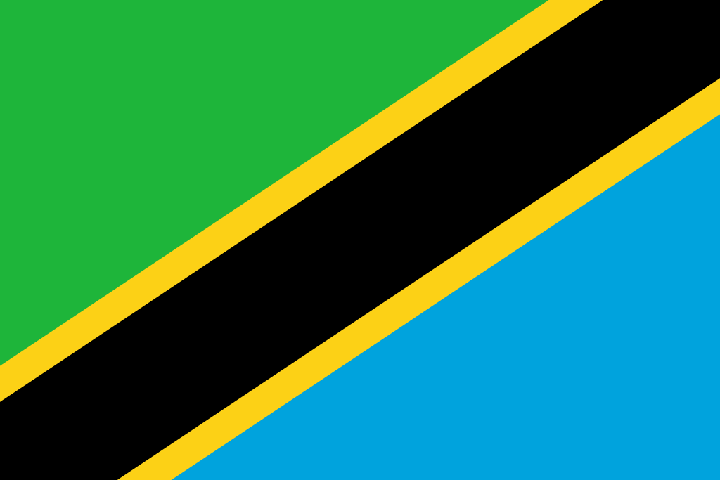 国旗：タンザニア
