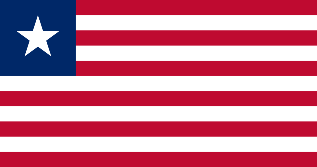 国旗：リベリア