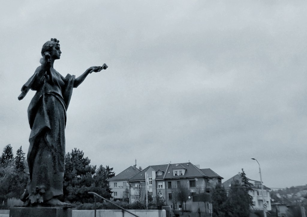 スロバキア:マリア・テレジアの銅像