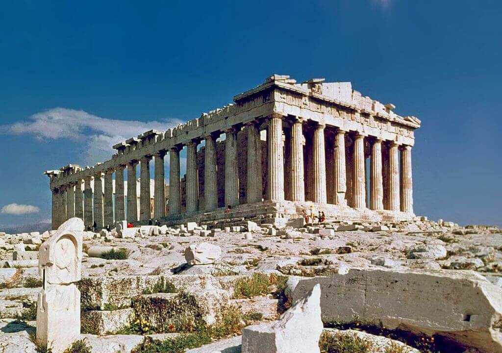 画像：ギリシャのパルテノン神殿（ドーリア式）