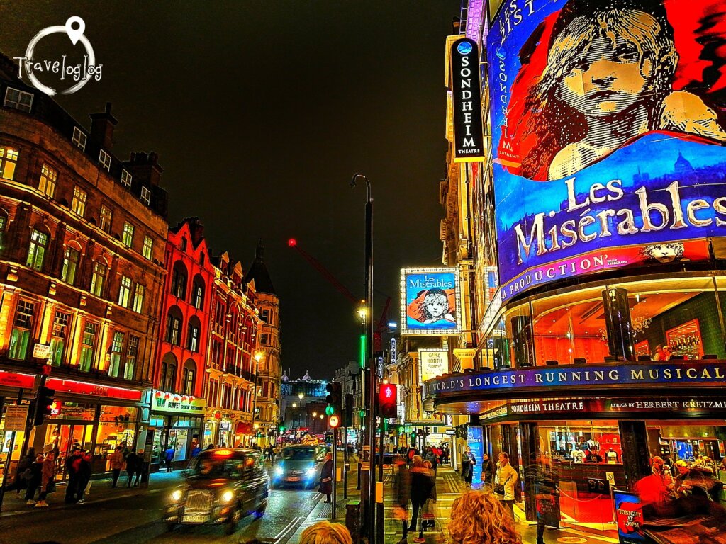 ロンドン：ネオンの夜景