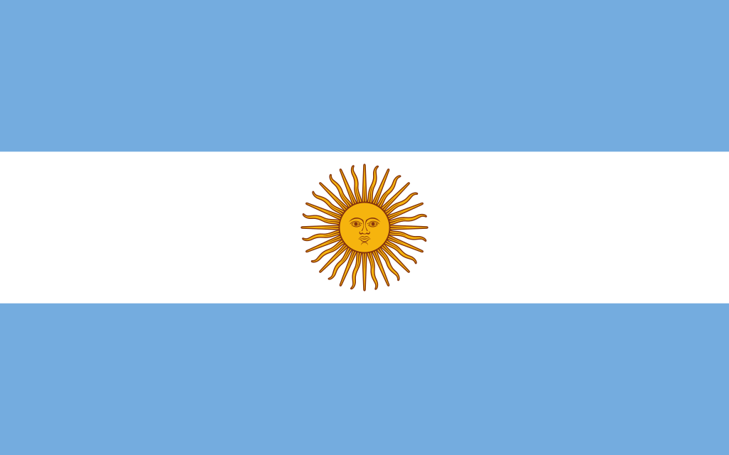 国旗：アルゼンチン