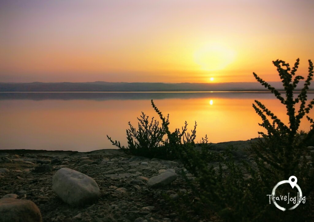ヨルダン：死海の夕日