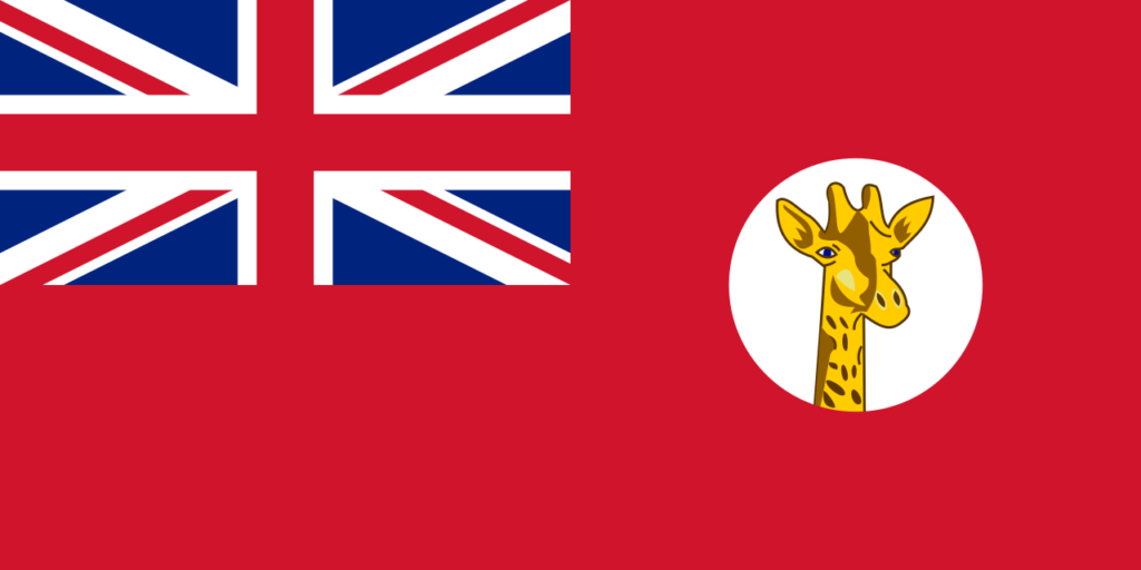 画像：国旗：イギリス領タンガニカ（タンザニア）