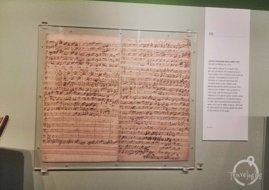 ロンドン：大英図書館：バッハの直筆楽譜