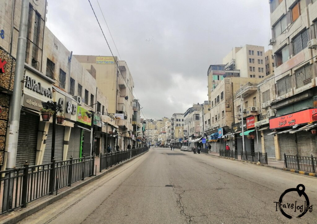 ヨルダン：コロナで人のいないストリート