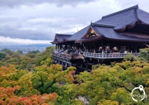 日本：京都：清水寺の全景