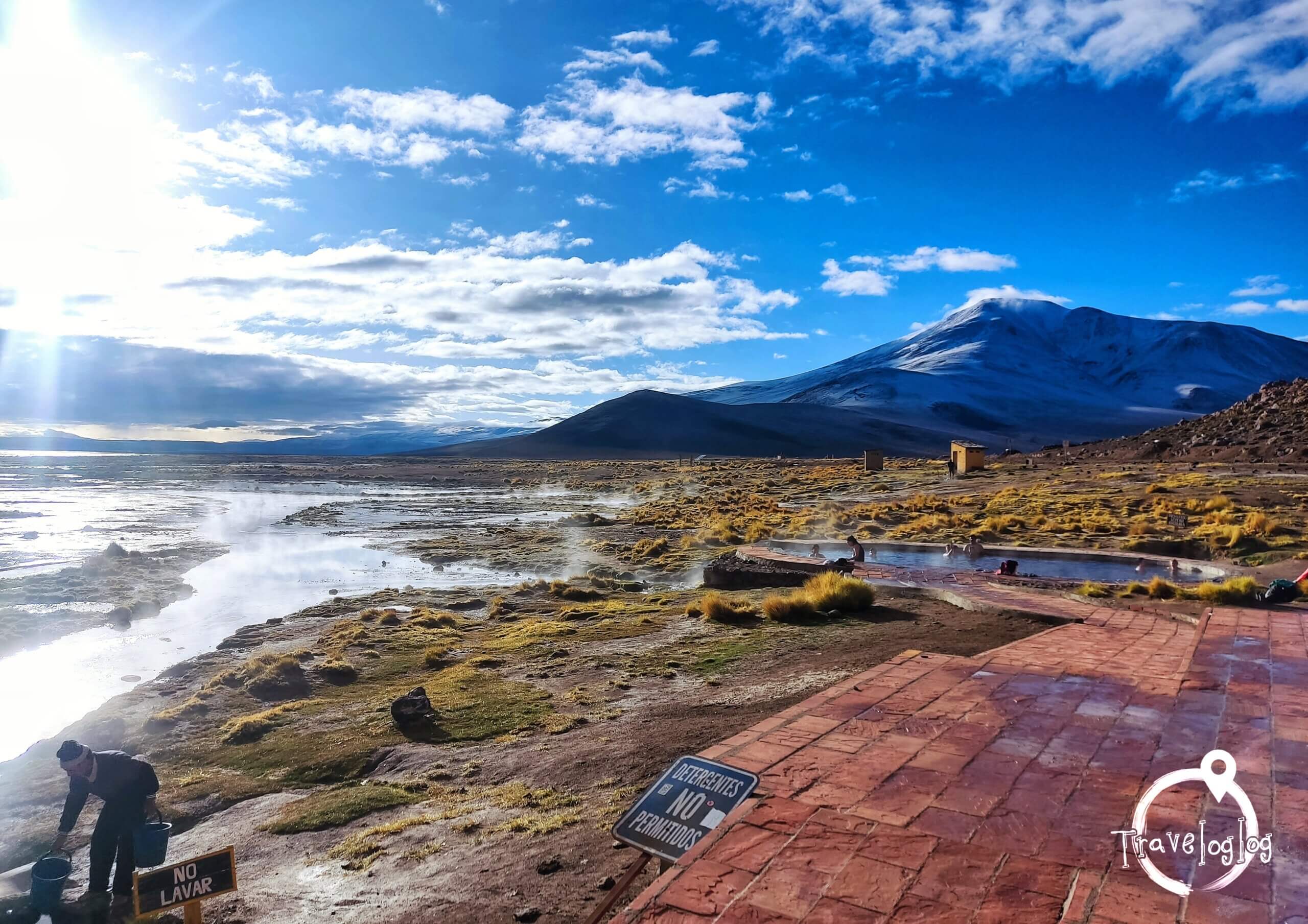 ボリビア:ラグナ・コロラダ:青空と温泉2 traveloglog