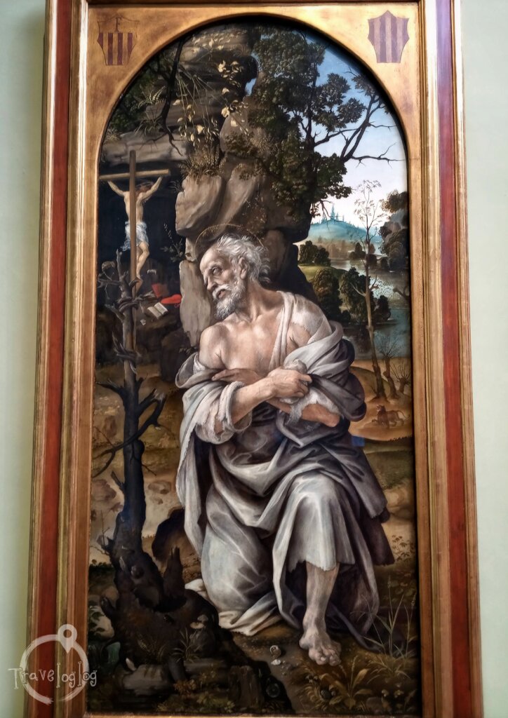 絵画：イタリア：フィレンツェ：ウフィツィ美術館：リッピの聖ヒエロニムス